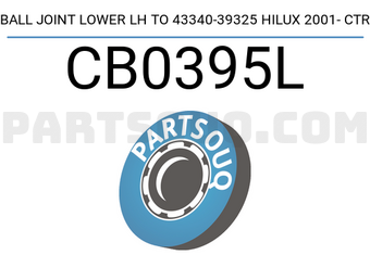 CTR CB0395L BALL JOINT LOWER LH TO 43340-39325 HILUX 2001- CTR