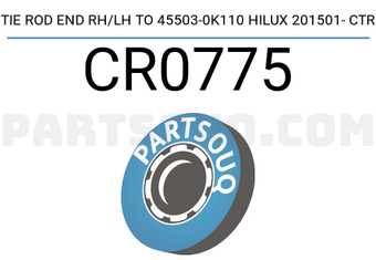 CTR CR0775 TIE ROD END RH/LH TO 45503-0K110 HILUX 201501- CTR