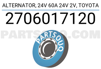 DENKI 2706017120 ALTERNATOR, 24V 60A 24V 2V, TOYOTA