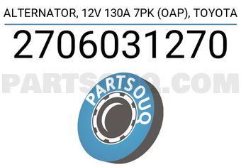 DENKI 2706031270 ALTERNATOR, 12V 130A 7PK (OAP),TOYOTA