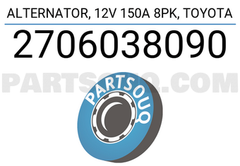 DENKI 2706038090 ALTERNATOR, 12V 150A 8PK, TOYOTA