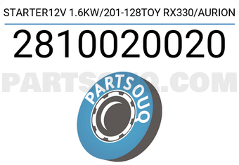 DENKI 2810020020 STARTER12V 1.6KW/201-128TOY RX330/AURION