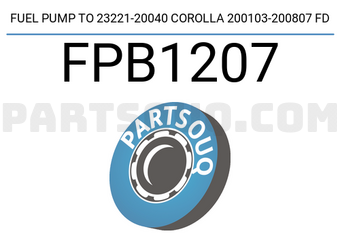 FD FPB1207 FUEL PUMP TO 23221-20040 COROLLA 200103-200807 FD