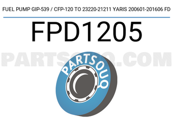 FD FPD1205 FUEL PUMP GIP-539 / CFP-120 TO 23220-21211 YARIS 200601-201606 FD