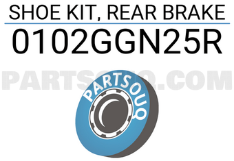 FEBEST 0102GGN25R SHOE KIT, REAR BRAKE