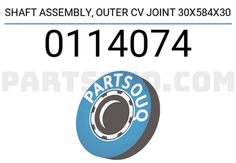 FEBEST 0114074 SHAFT ASSEMBLY, OUTER CV JOINT 30X584X30