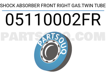 FEBEST 05110002FR SHOCK ABSORBER FRONT RIGHT GAS.TWIN TUBE
