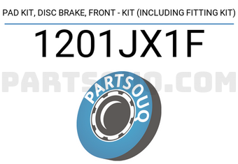 FEBEST 1201JX1F PAD KIT, DISC BRAKE, FRONT - KIT (INCLUDING FITTING KIT)