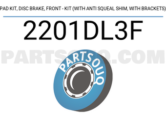 FEBEST 2201DL3F PAD KIT, DISC BRAKE, FRONT - KIT (WITH ANTI SQUEAL SHIM, WITH BRACKETS)