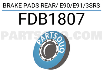 Ferodo FDB1807 BRAKE PADS REAR/ E90/E91/3SRS