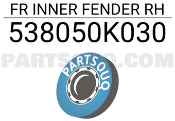 HABASHI 538050K030 FR INNER FENDER RH