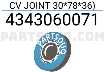 HDK 4343060071 CV JOINT 30*78*36)
