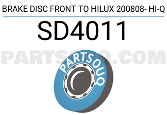 Hi-Q SD4011 BRAKE DISC FRONT TO HILUX 200808- Hi-Q