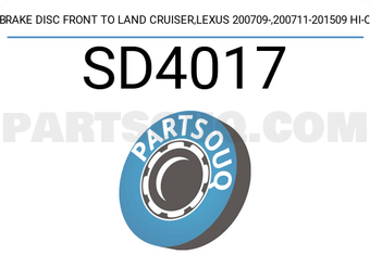 Hi-Q SD4017 BRAKE DISC FRONT TO LAND CRUISER,LEXUS 200709-,200711-201509 Hi-Q