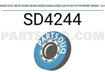 Hi-Q SD4244 BRAKE DISC REAR 43206-EB300,43206-EA000,43206-EA010 NI PATHFINDER 200501- HI-Q
