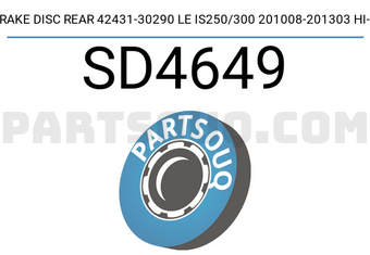 Hi-Q SD4649 BRAKE DISC REAR 42431-30290 LE IS250/300 201008-201303 HI-Q