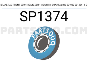 Hi-Q SP1374 BRAKE PAD FRONT 58101-3SA20,58101-3SA21 HY SONATA 2010 201002-201404 HI-Q
