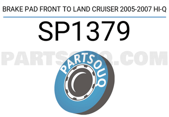 Hi-Q SP1379 BRAKE PAD FRONT TO LAND CRUISER 2005-2007 Hi-Q