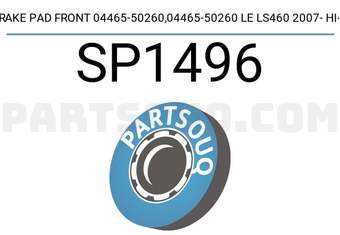 Hi-Q SP1496 BRAKE PAD FRONT 04465-50260,04465-50260 LE LS460 2007- HI-Q