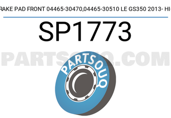 Hi-Q SP1773 BRAKE PAD FRONT 04465-30470,04465-30510 LE GS350 2013- HI-Q