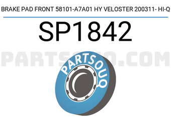 Hi-Q SP1842 BRAKE PAD FRONT 58101-A7A01 HY VELOSTER 200311- HI-Q