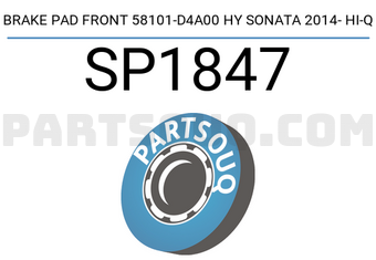 Hi-Q SP1847 BRAKE PAD FRONT 58101-D4A00 HY SONATA 2014- HI-Q