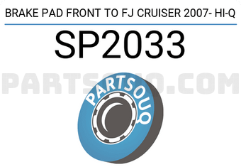 Hi-Q SP2033 BRAKE PAD FRONT TO FJ CRUISER 2007- Hi-Q