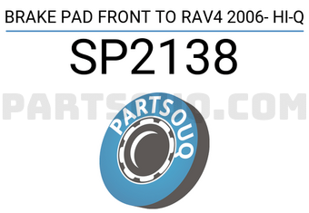 Hi-Q SP2138 BRAKE PAD FRONT TO RAV4 2006- HI-Q