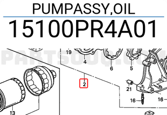 Honda 15100PR4A01 PUMPASSY,OIL