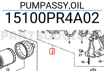 Honda 15100PR4A02 PUMPASSY,OIL
