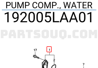 Honda 192005LAA01 PUMP COMP., WATER