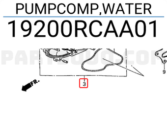 Honda 19200RCAA01 PUMPCOMP,WATER