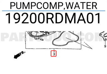 Honda 19200RDMA01 PUMPCOMP,WATER