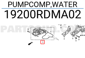 Honda 19200RDMA02 PUMPCOMP,WATER