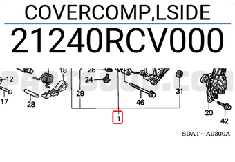 Honda 21240RCV000 COVERCOMP,LSIDE