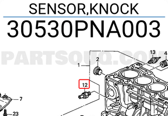 Honda 30530PNA003 SENSOR,KNOCK