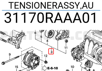 Honda 31170RAAA01 TENSIONERASSY,AU