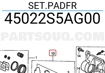 Honda 45022S5AG00 SET.PADFR