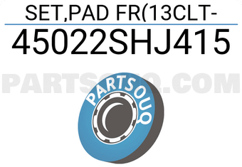 Honda 45022SHJ415 SET,PAD FR(13CLT