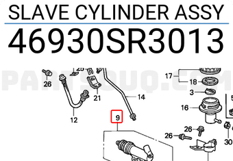 Honda 46930SR3013 SLAVE CYLINDER ASSY