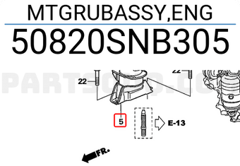 Honda 50820SNB305 MTGRUBASSY,ENG