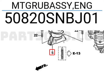 Honda 50820SNBJ01 MTGRUBASSY,ENG