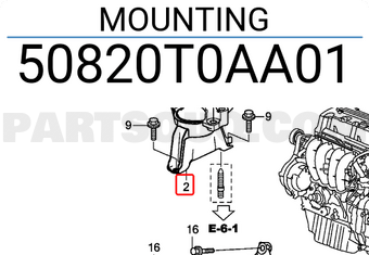 Honda 50820T0AA01 MOUNTING