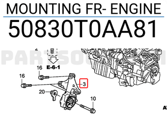 Honda 50830T0AA81 MOUNTING FR- ENGINE