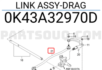 Hyundai / KIA 0K43A32970D LINK ASSY-DRAG
