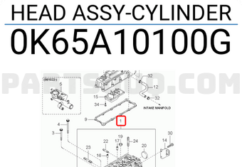Hyundai / KIA 0K65A10100G HEAD ASSY-CYLINDER