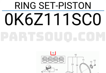 Hyundai / KIA 0K6Z111SC0 RING SET-PISTON