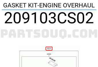 Hyundai / KIA 209103CS02 GASKET KIT-ENGINE OVERHAUL