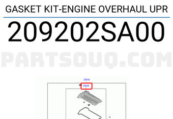 Hyundai / KIA 209202SA00 GASKET KIT-ENGINE OVERHAUL UPR