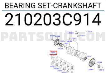 Hyundai / KIA 210203C914 BEARING SET-CRANKSHAFT